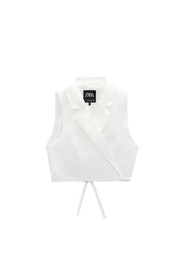 TAILORED LINEN BLEND WAISTCOAT