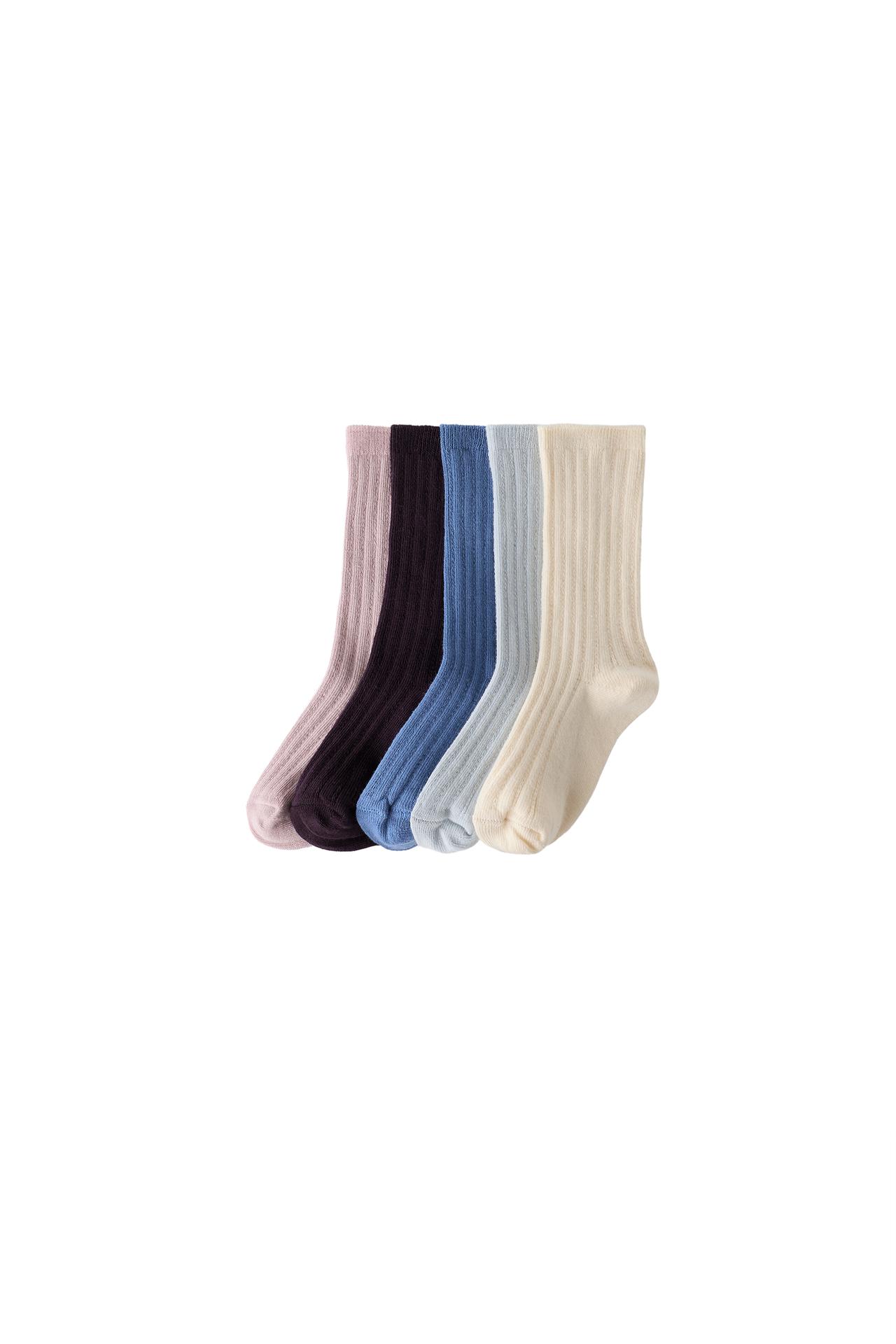 5-PACK OF MID-LENGTH RIBBED SOCKS