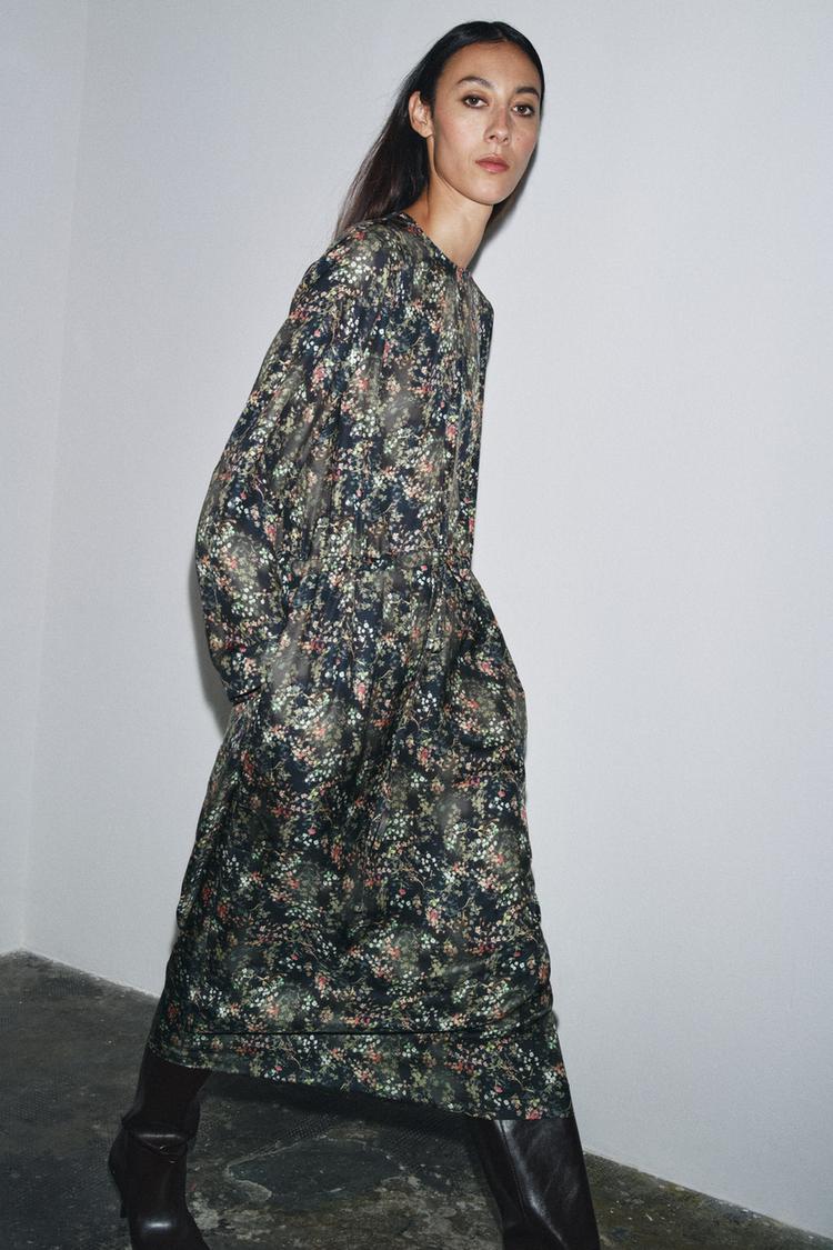 VESTITO STAMPA FLOREALE ZW COLLECTION Multicolore ZARA Italia