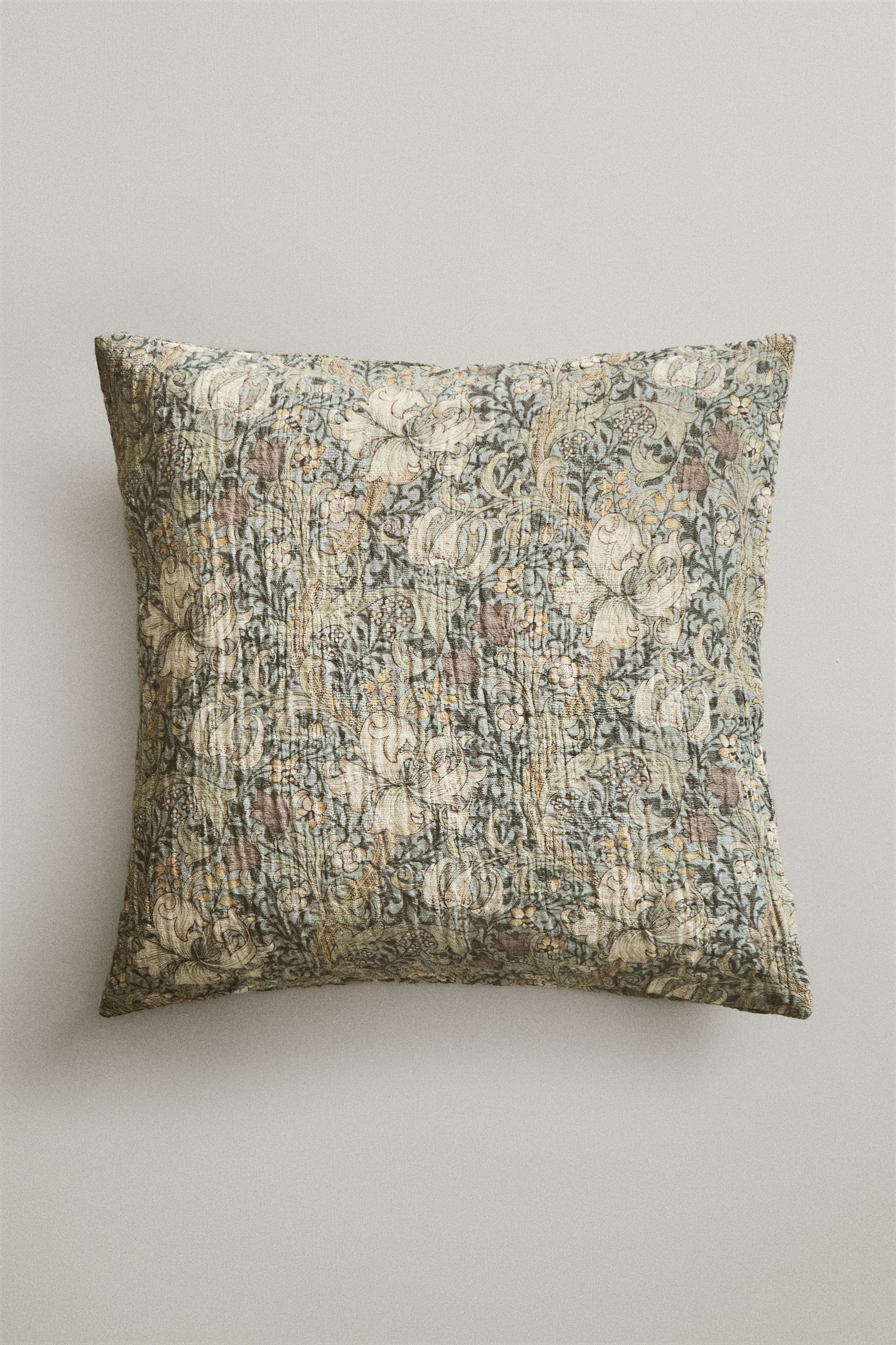 MORRIS & CO. LEAF THROW PILLOW COVER