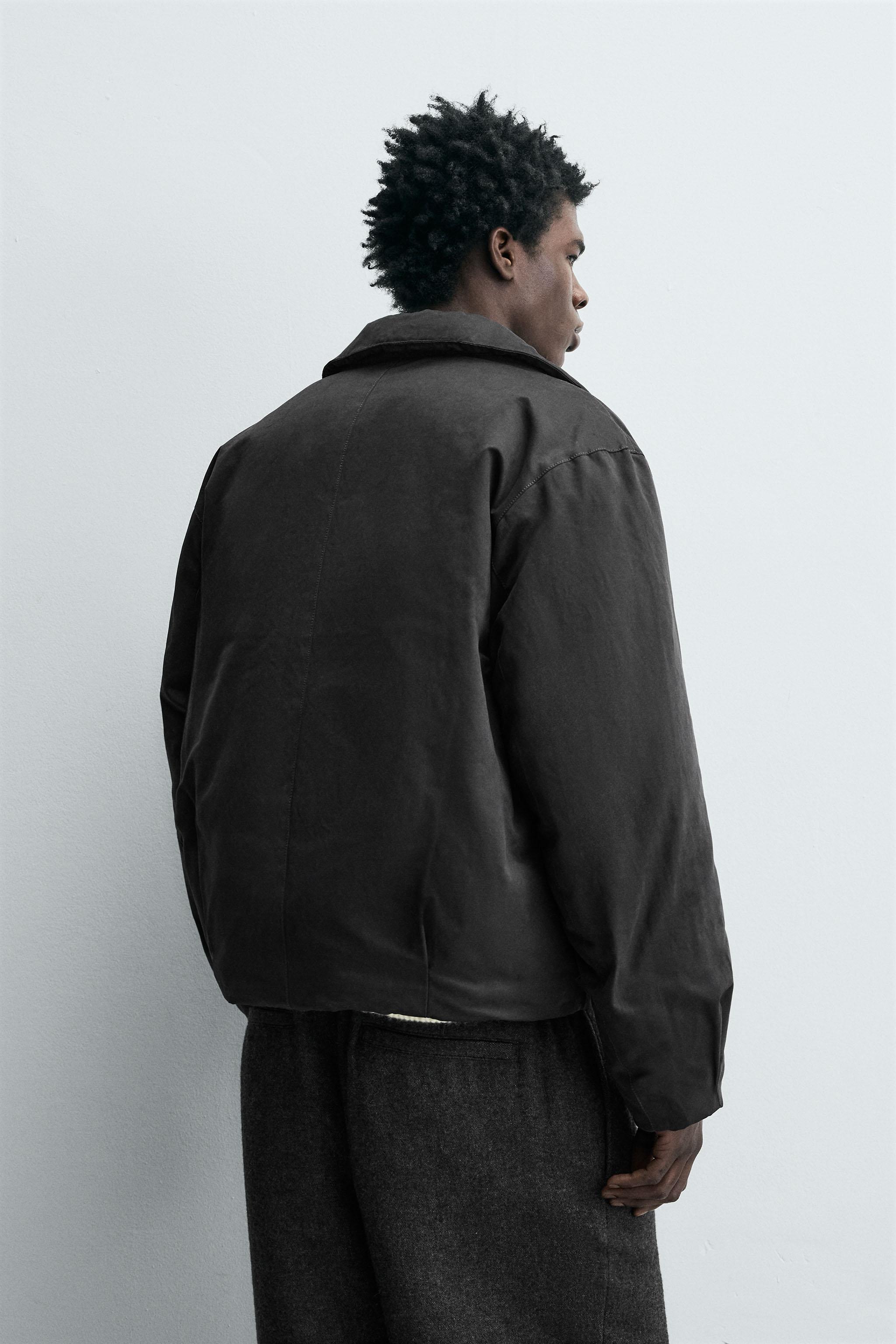 クロップドフィットパフジャケット - ブラック | ZARA Japan / 日本