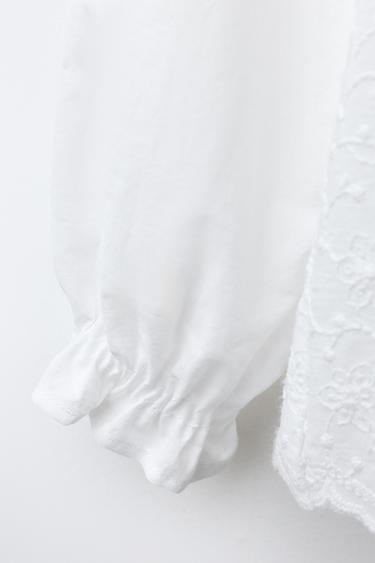 ROMANTIC EMBROIDERED SHIRT - Light ecru by Zara - Image 3