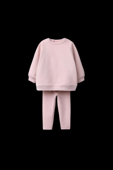 CONJUNTO SUDADERA Y LEGGING LISO - Rosa de Zara