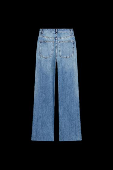 TRF WIDE-LEG HIGH-WAIST JEANS - Blue by Zara