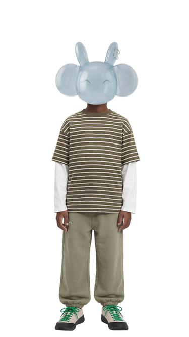 BALLOON PLUSH TROUSERS WITH SLOGAN - Olive green by Zara