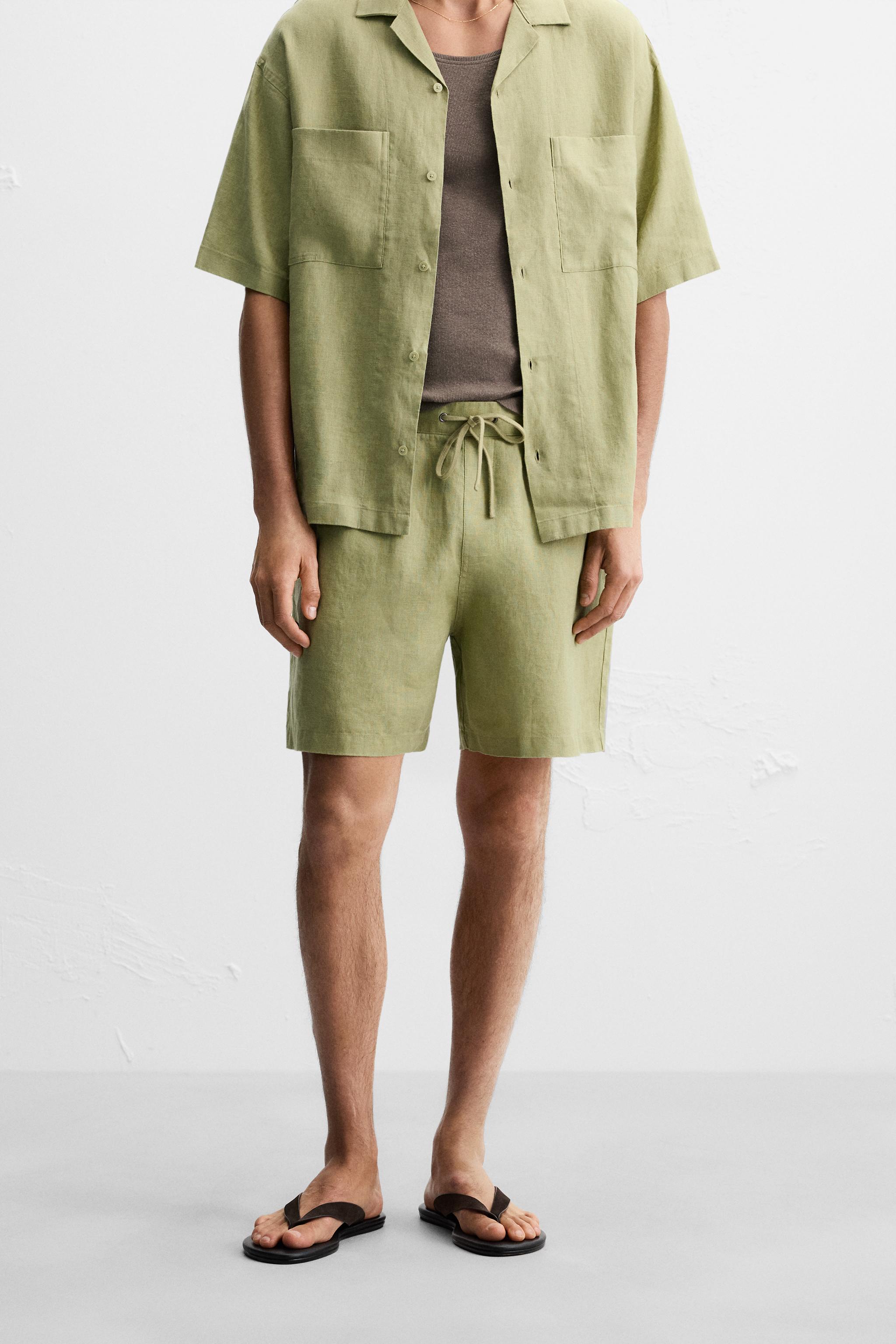 【ZARA】100%リネンバミューダパンツ 5070/118/737 01618307500-a1.jpg?ts=
