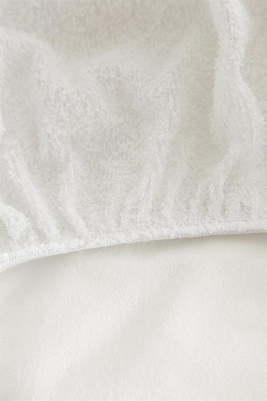 WATERPROOF COTTON TERRY MATTRESS PROTECTOR - White by Zara - Image 2