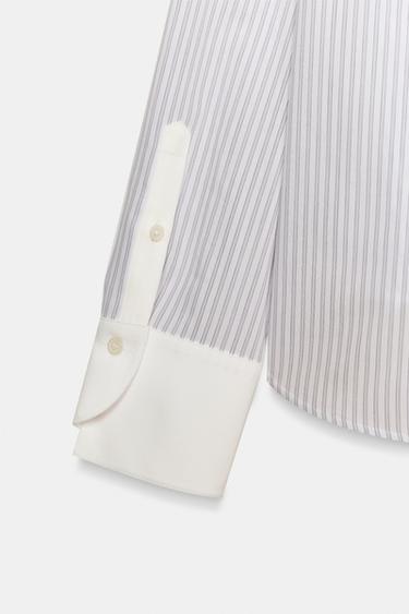 STRIPED SHIRT WITH CONTRAST COLLAR ZW COLLECTION - striped by Zara - Image 5