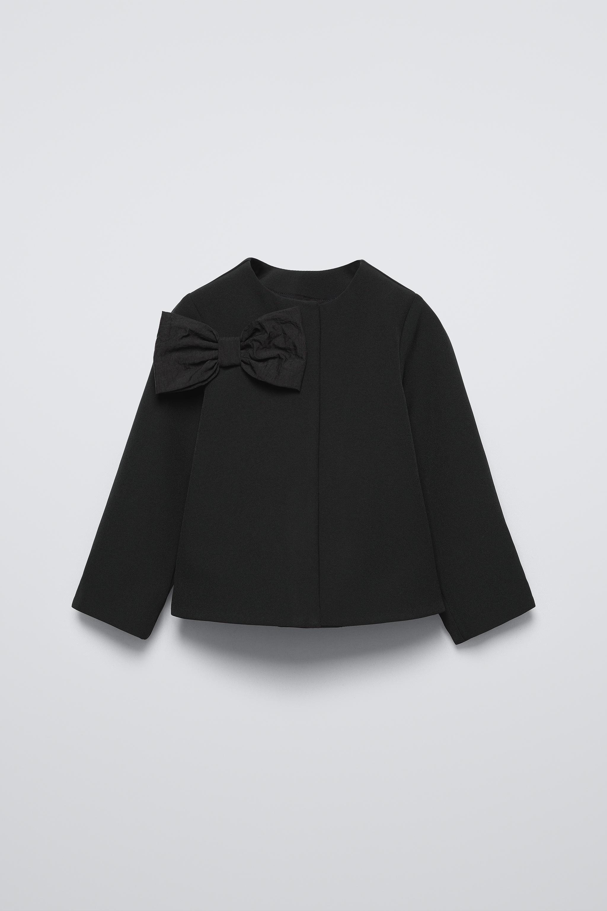 Zara Black Cropped Button selling Jacket