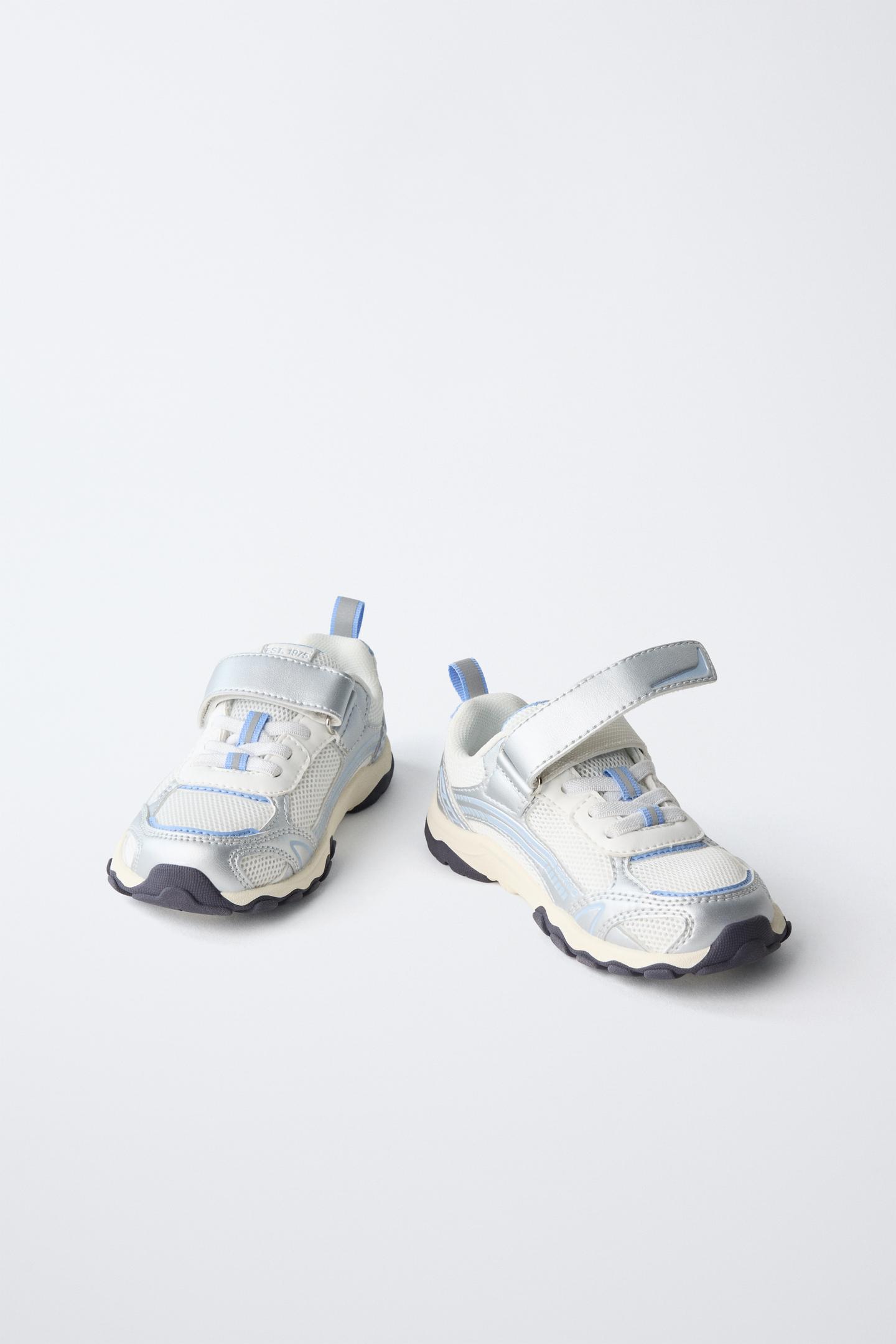 Детские кроссовки Zara Barefoot, цвет: Серебряный — фото 6