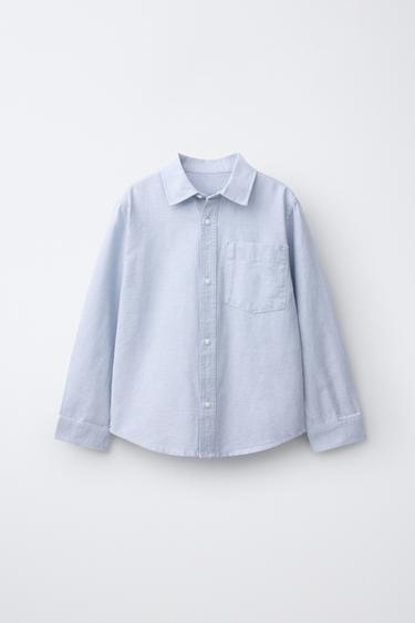 CHEMISE À POCHE OXFORD - Bleu ciel de Zara