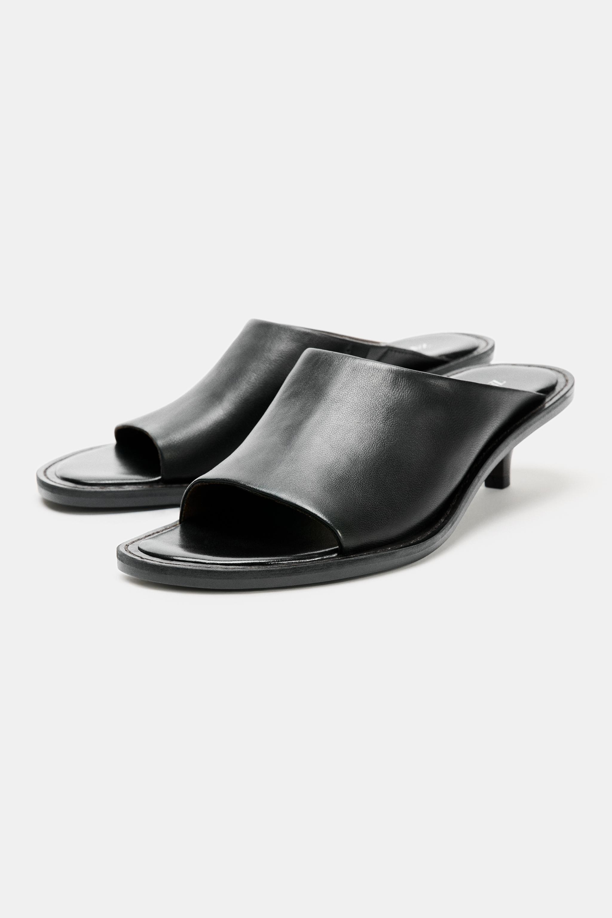 LEATHER MULE SANDALS