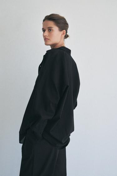 חולצת אוברסייז ZW COLLECTION - שחור של Zara