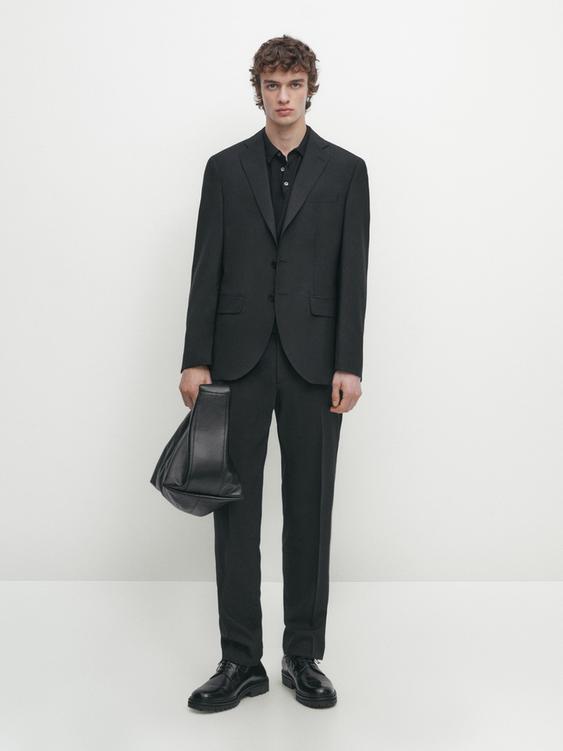 100% wool suit trousers - Black | ZARA United States