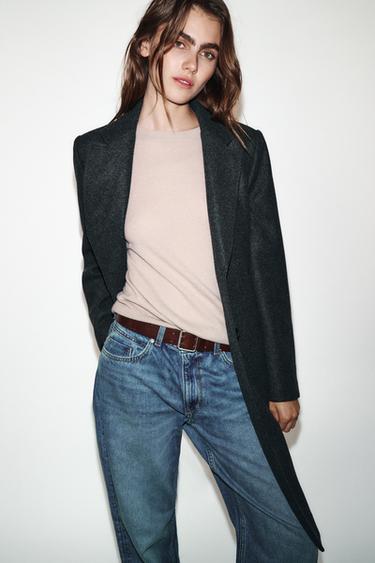 SOFT SHOULDER PAD COAT - Grey marl by Zara - Image 1