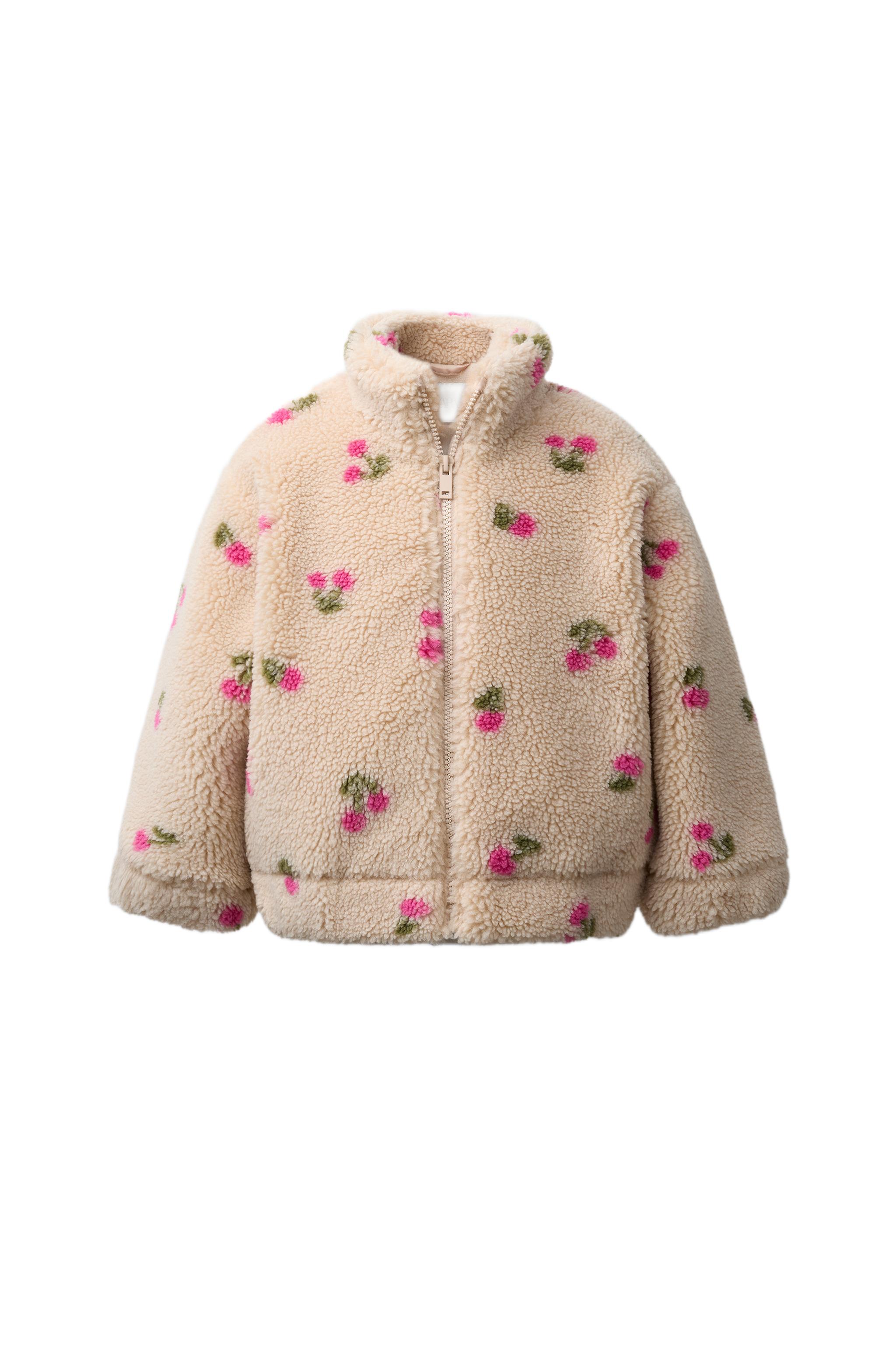 ささこ　ZARA ザラ　ハート柄ボアジャケット 6歳　 116cm 新品タグ付□ZARA/ザラ□ハート柄ボアジャケット/110□ザラキッズ