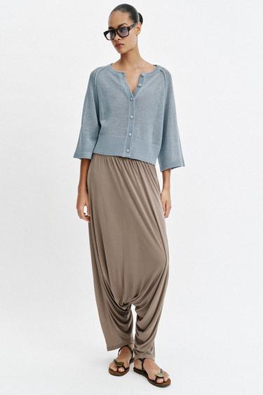 RUSTIC KNIT JACKET - Blue grey by Zara