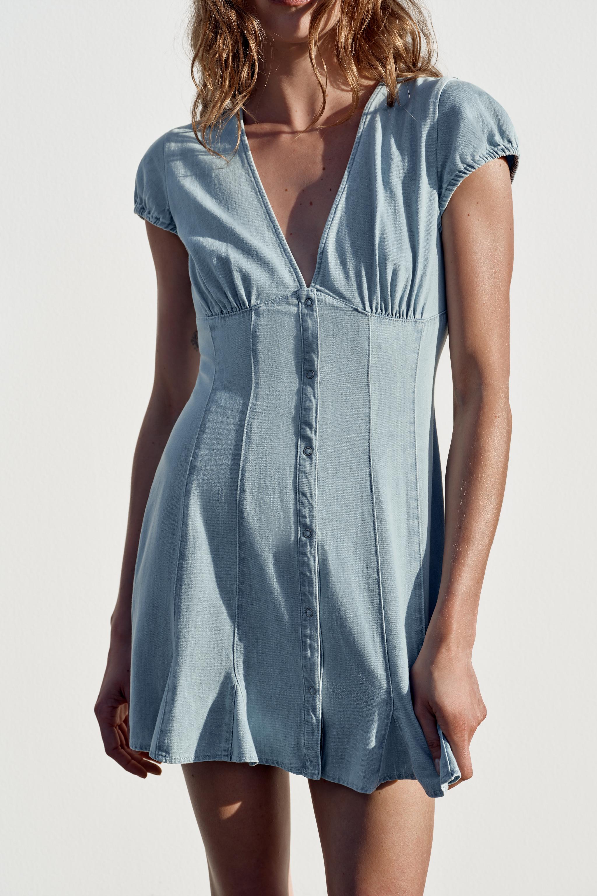 TRF DENIM MINI DRESS
