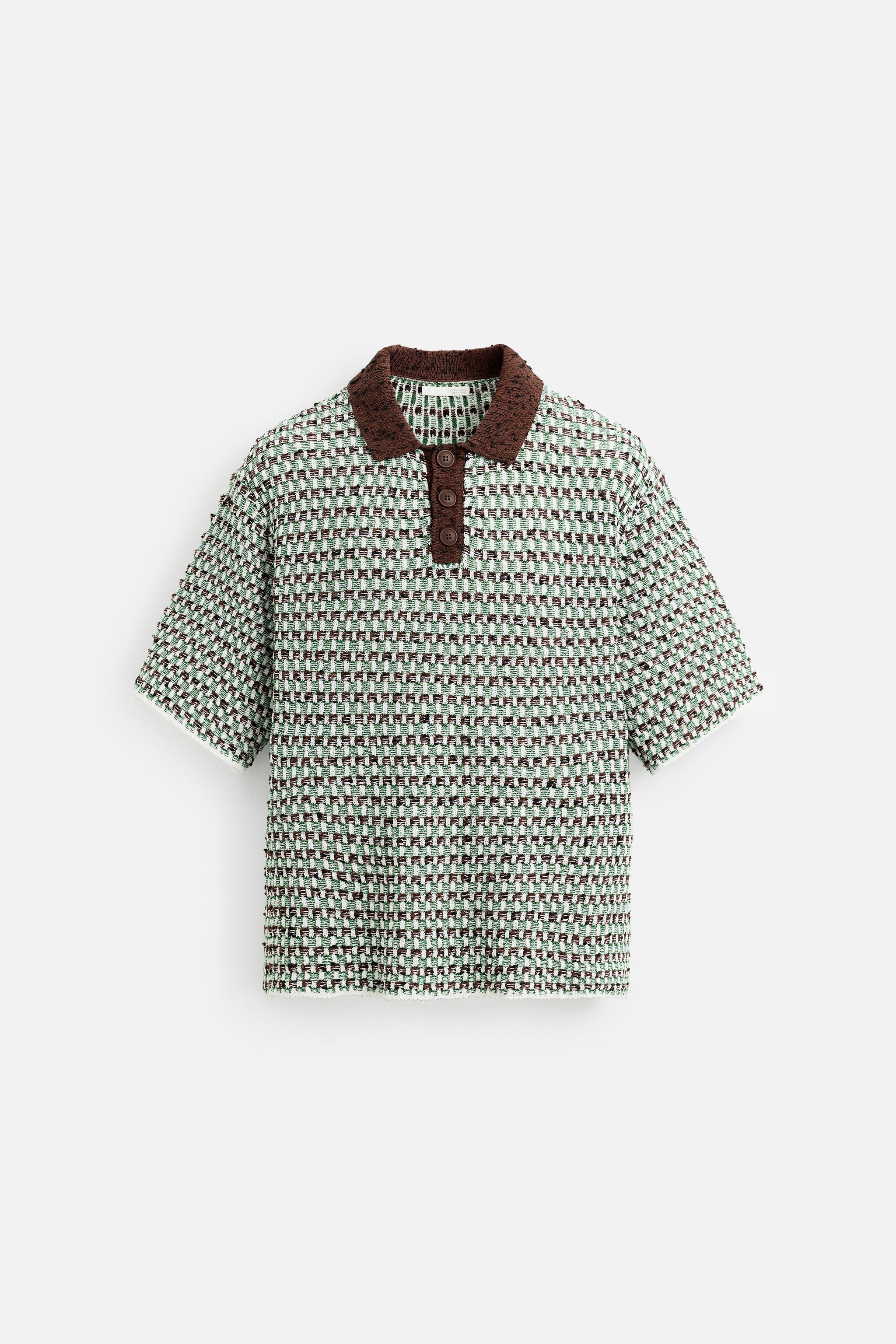 Versace Wave jacquard-knit Polo Shirt | Blue | FARFETCH AZ