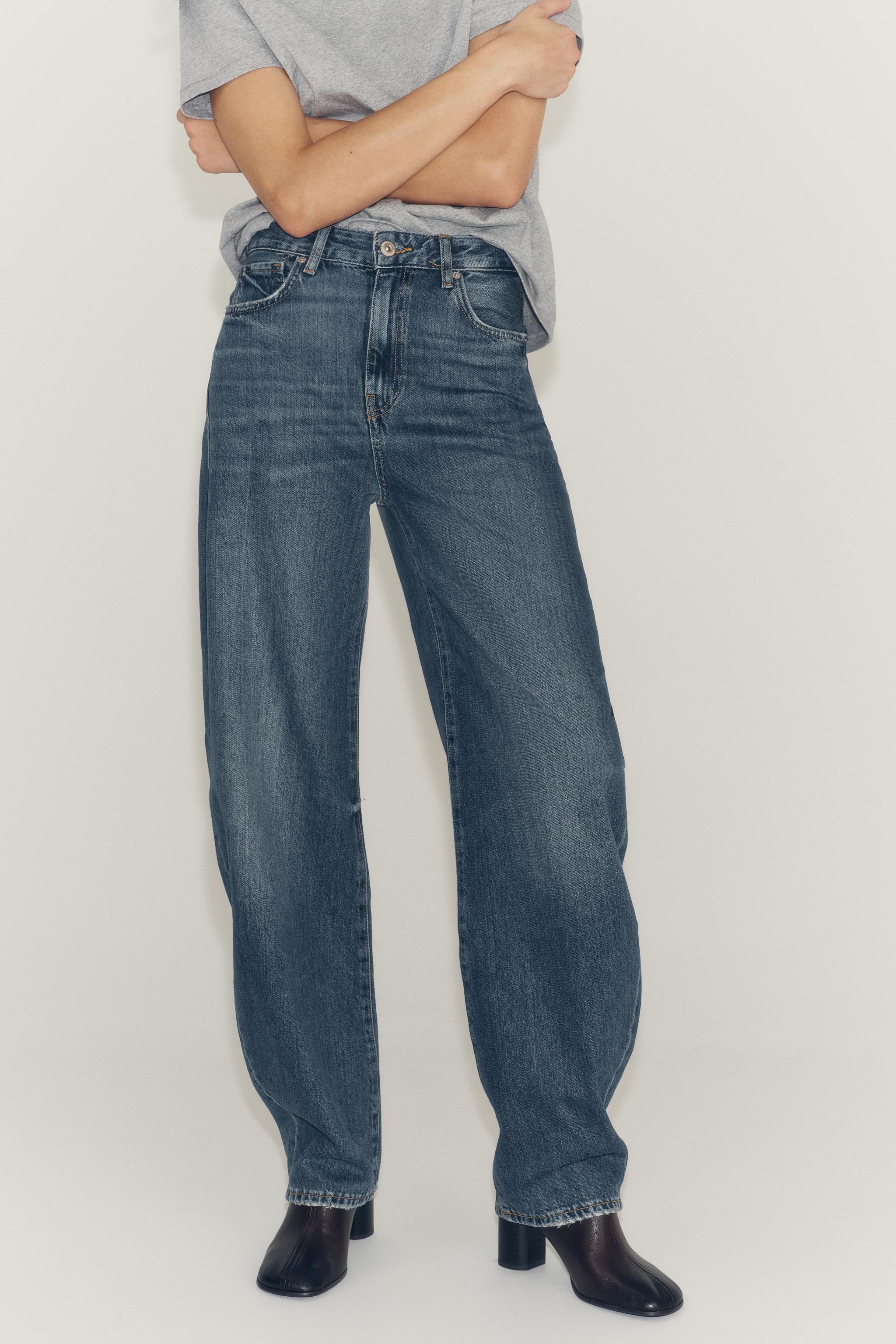 Женские джинсы Zara ZW COLLECTION MID-RISE CURVED STRAIGHT JEANS — фото 2