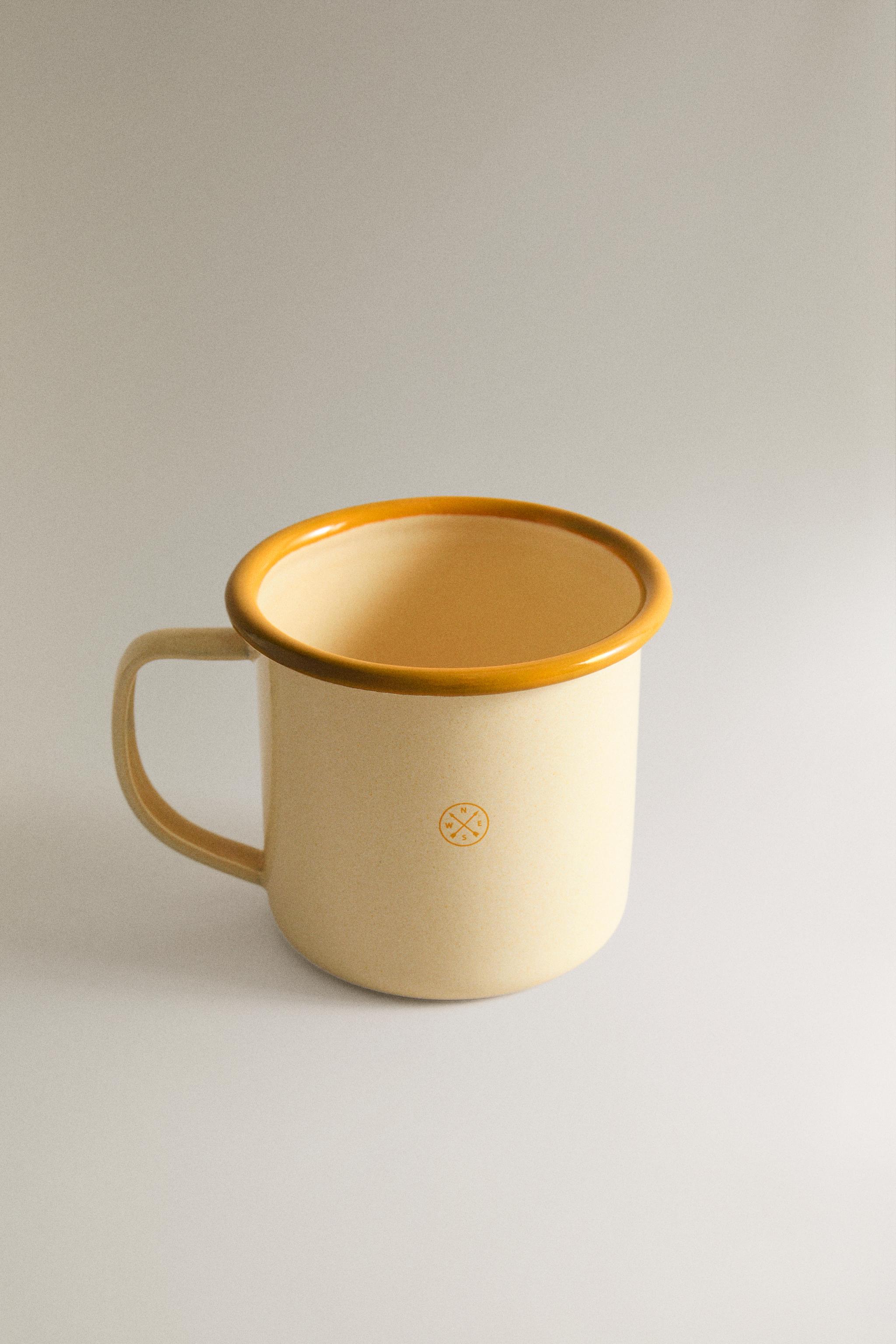 STEEL CAMPING MUG — Yellow