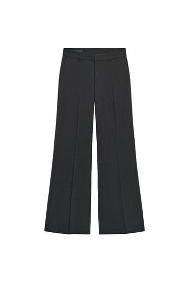 PANTALLONA ME VIJA TË HOLLA DHE SHTRAT TË ULËT - E ZEZË/ PORTOKALLI nga Zara