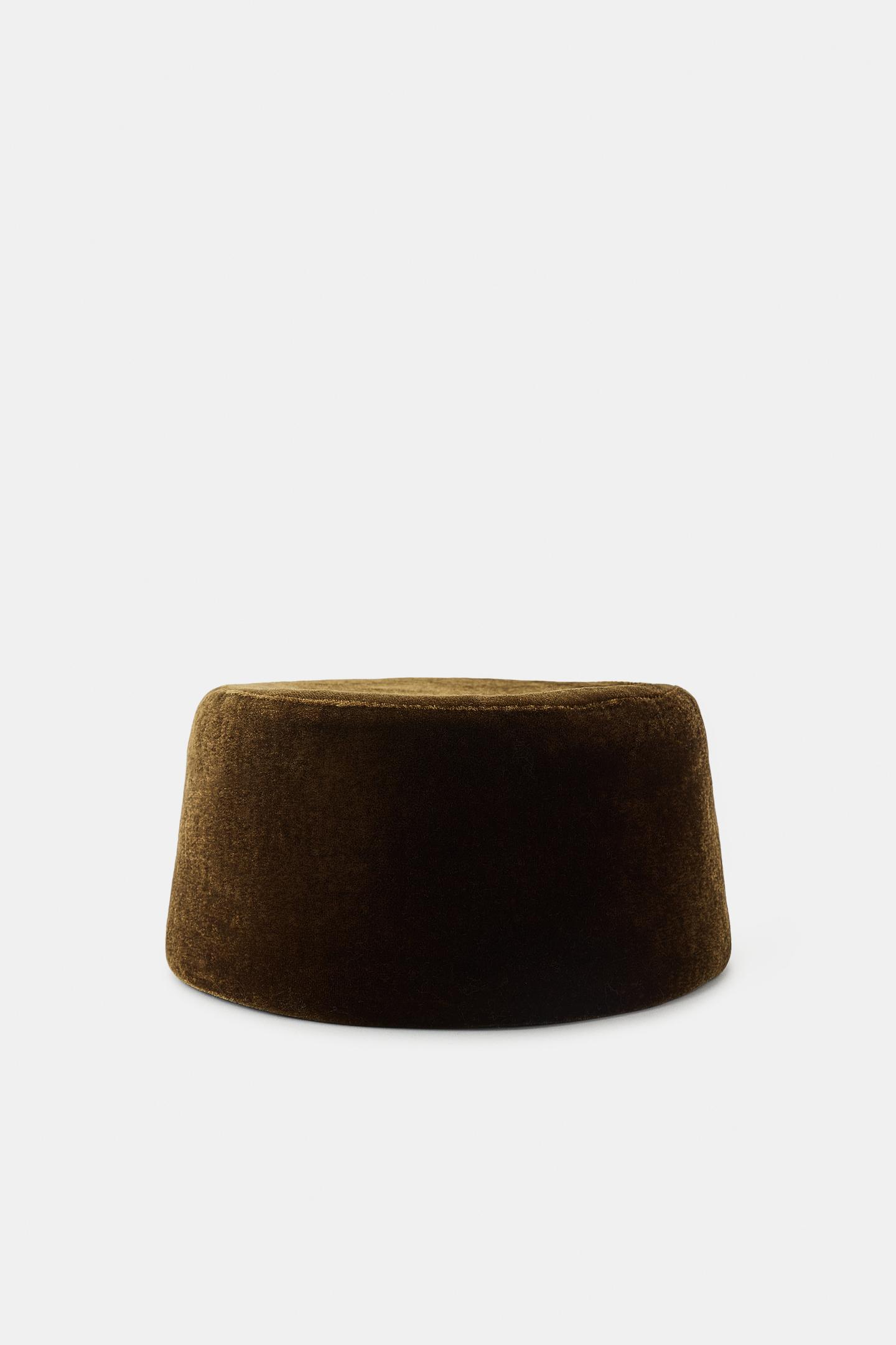 Женская кепка Zara Velvet, цвет: Оливковый зелёный — фото 2