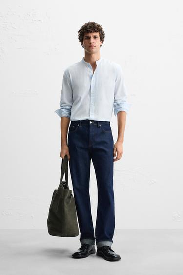 CREASED-EFFECT SHIRT - Sky blue by Zara - Image 0