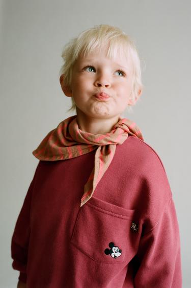 MICKEY MOUSE © DISNEY EMBROIDERED SWEATSHIRT - Burgundy by Zara