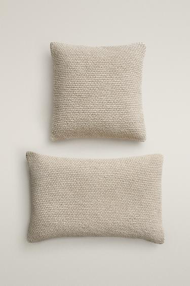 PLAITED CUSHION COVER - Light beige by Zara - Image 0