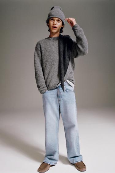 Zara 100% CASHMERE SWEATER - Gray