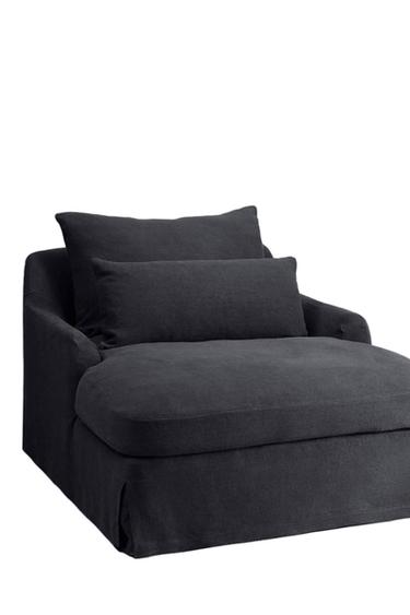 غلاف قطني للأريكة LOVESEAT 01 - MIDNIGHT BLUE الخاص بـ Zara