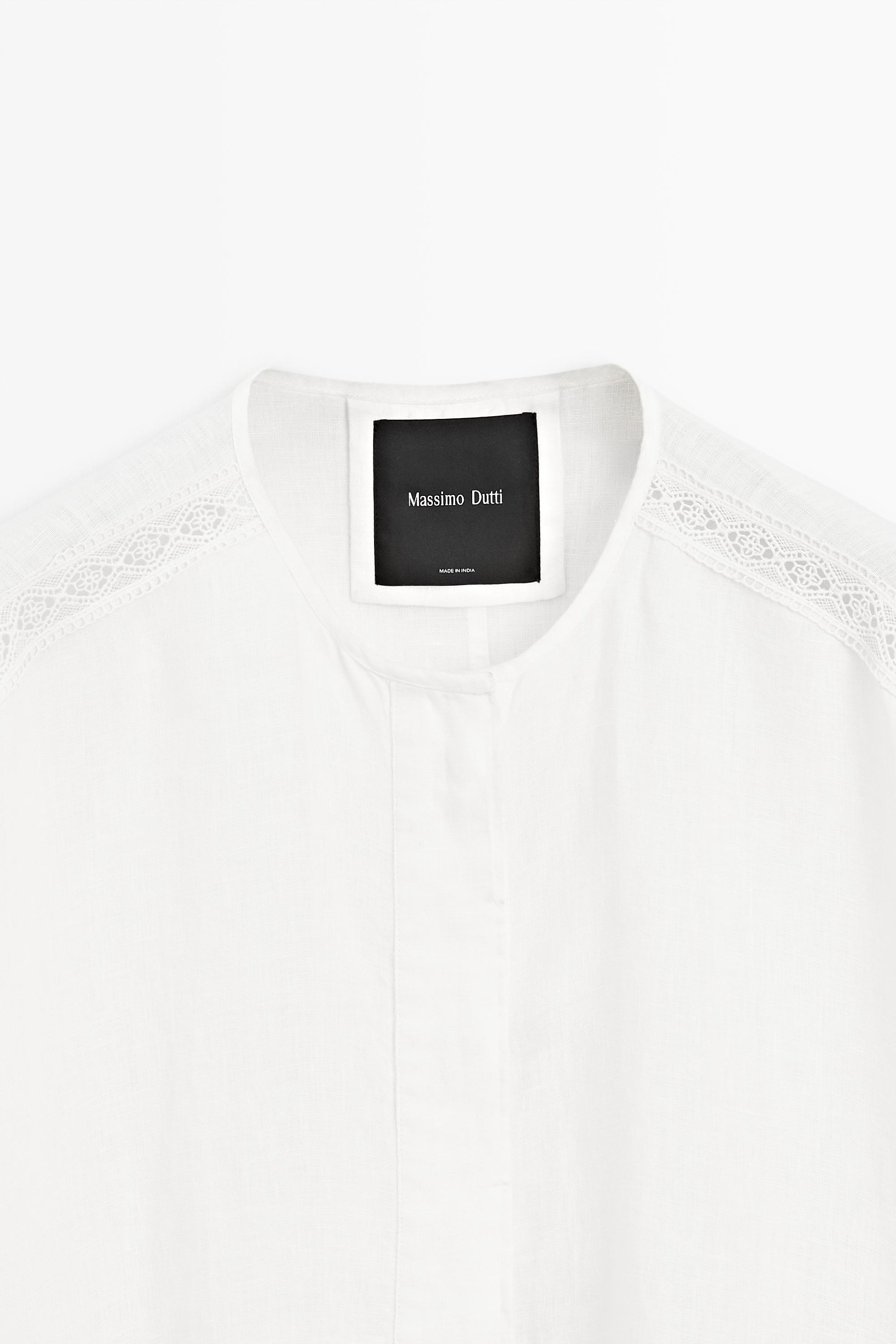 100% linen bomber jacket with embroidered detail