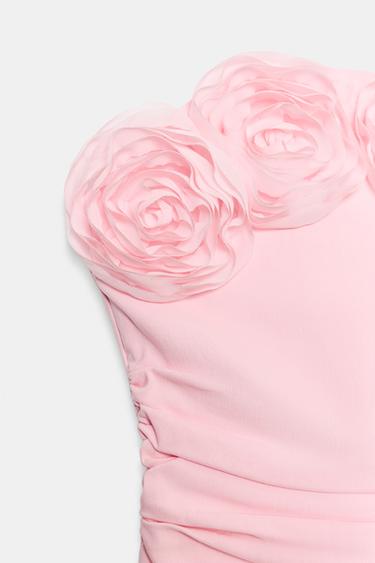CORSETRY-INSPIRED FLORAL TOP - Pastel pink by Zara - Image 6