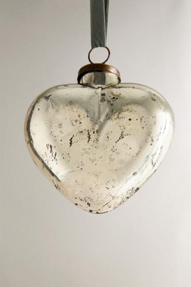 HEART CHRISTMAS TREE DECORATION - Silver by Zara - Image 3