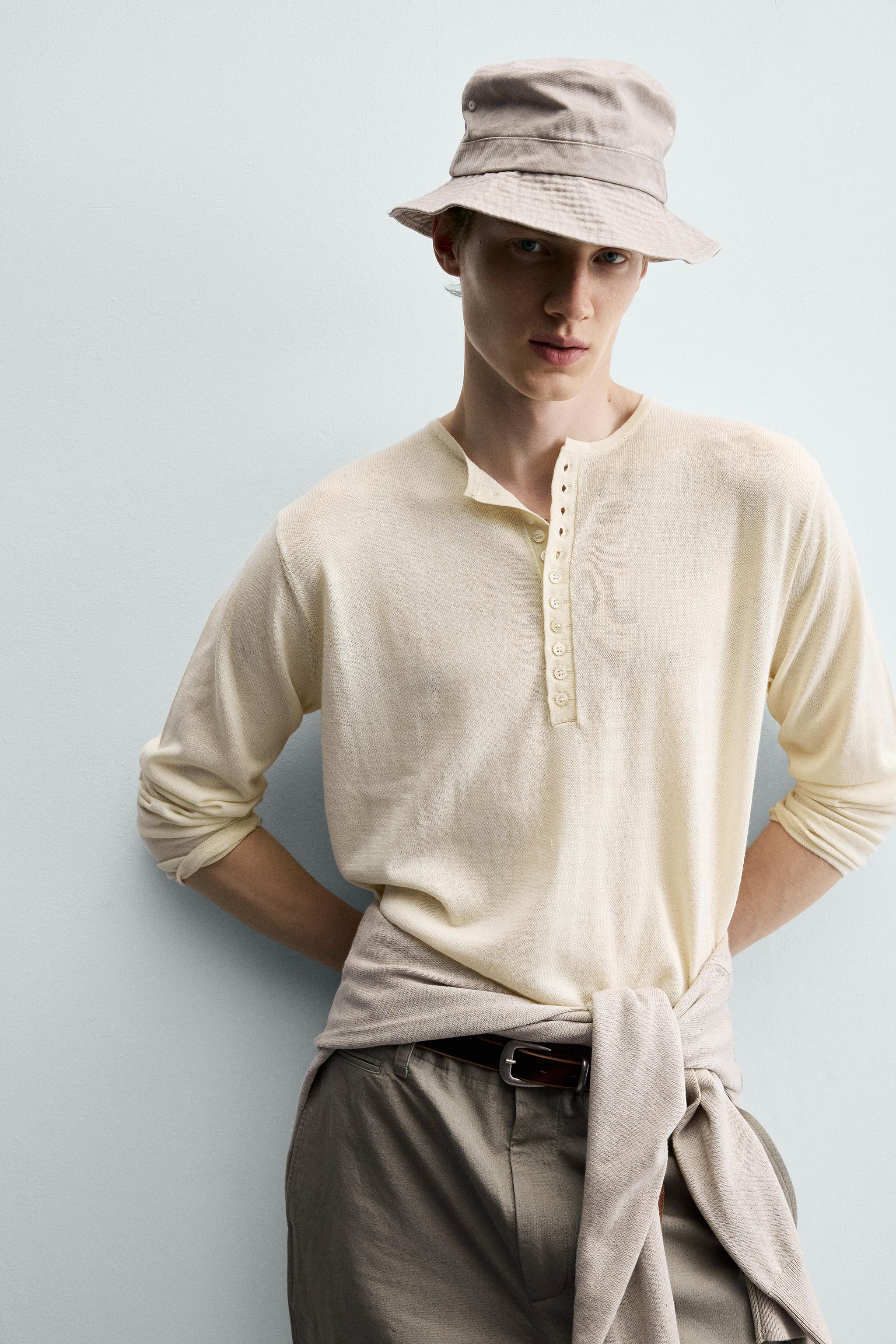 PULL COL TUNISIEN LAINE - COTON