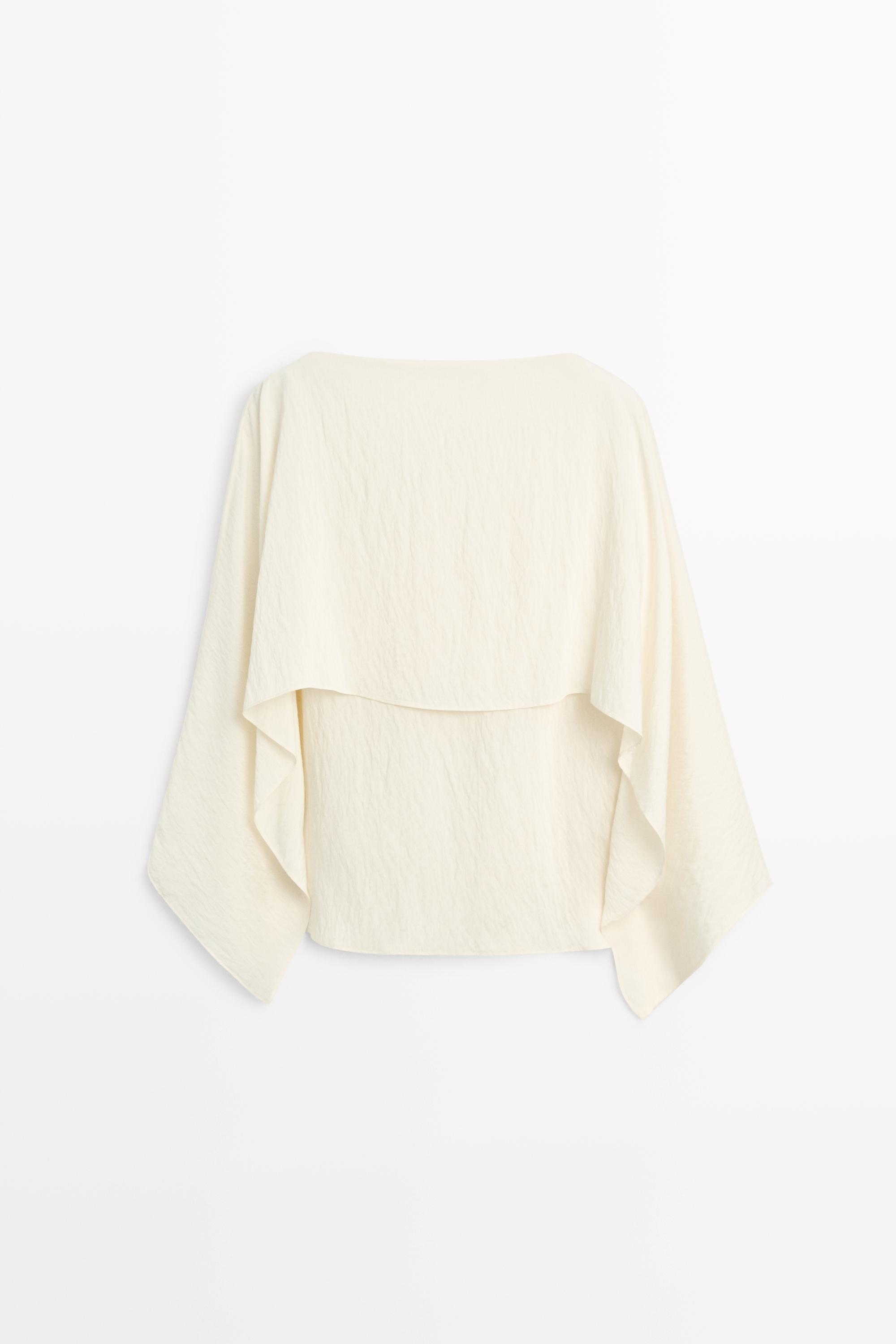 Blouse fluide style cape