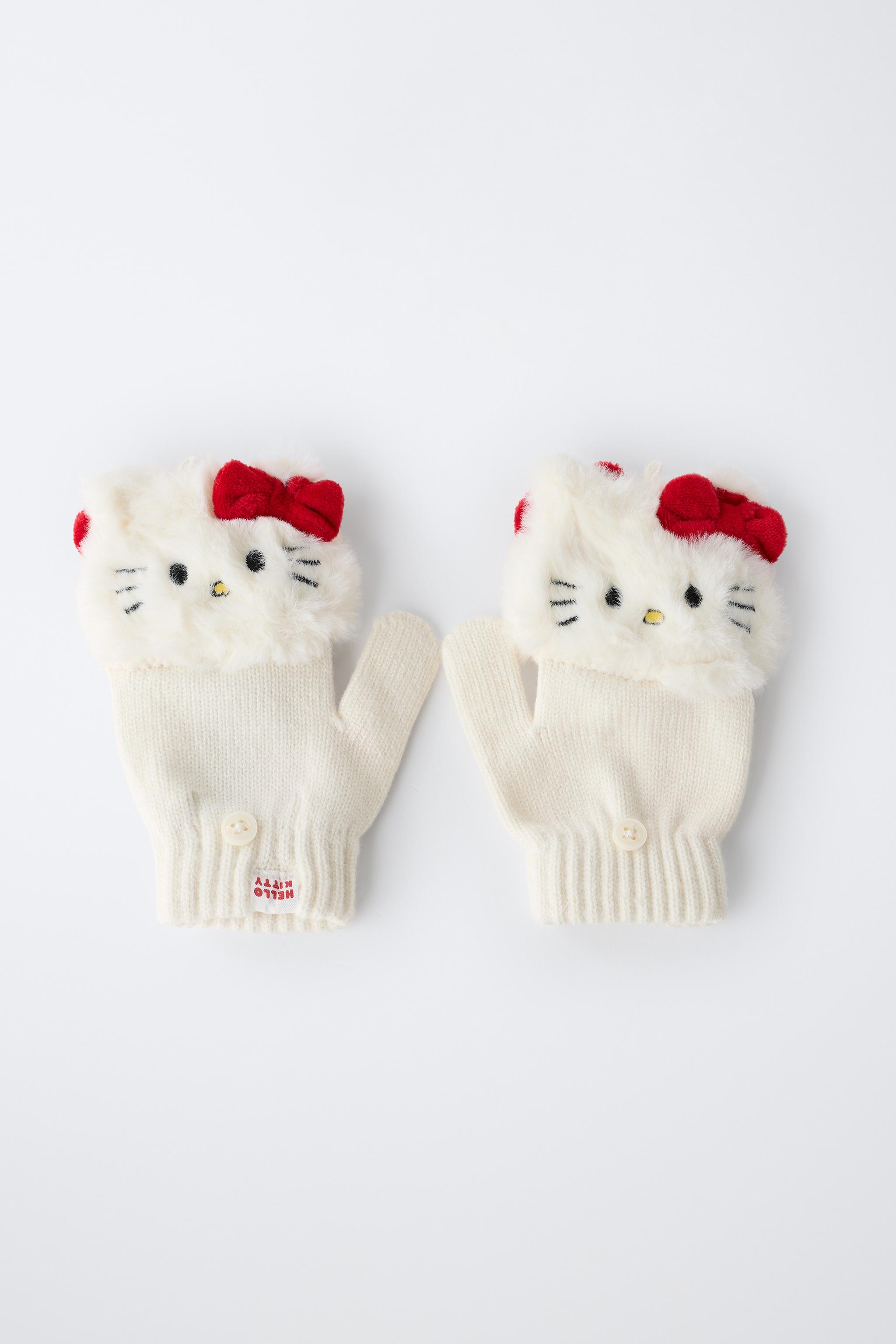 HELLO KITTY © SANRIO EMBROIDERED MITTENS