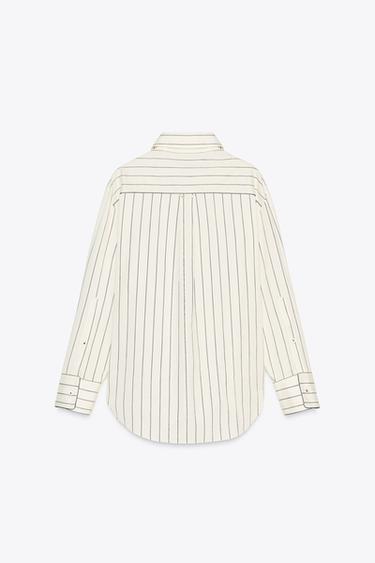 CHEMISE OVERSIZE RAYURES ZW COLLECTION - Blanc de Zara - Image 5
