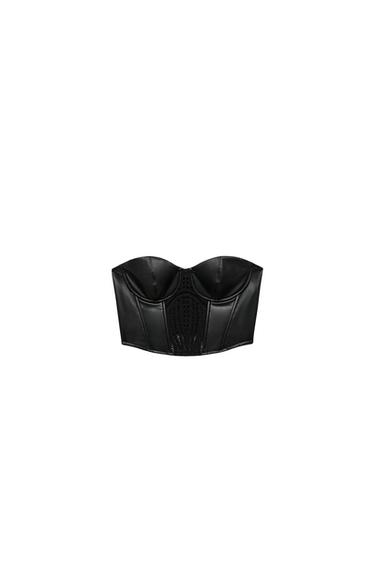 FAUX LEATHER CORSET