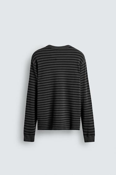 T-SHIRT STRUCTURÉ QUADRILLÉ - Rayures de Zara - Image 6