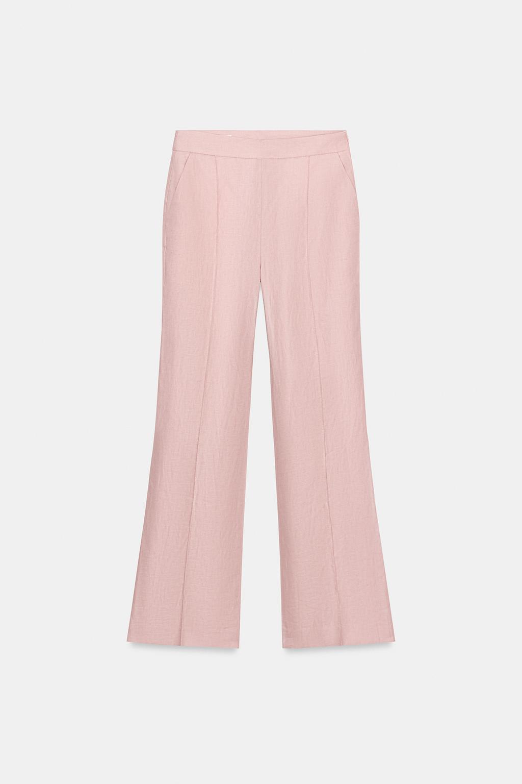 100% LINEN STRAIGHT LEG PANTS - image 2