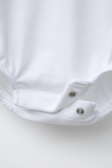 BODY BRODÉ POISSON - Blanc cassé de Zara - Image 2