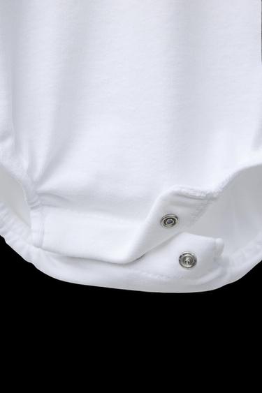 FISH EMBROIDERY BODYSUIT - Oyster-white by Zara
