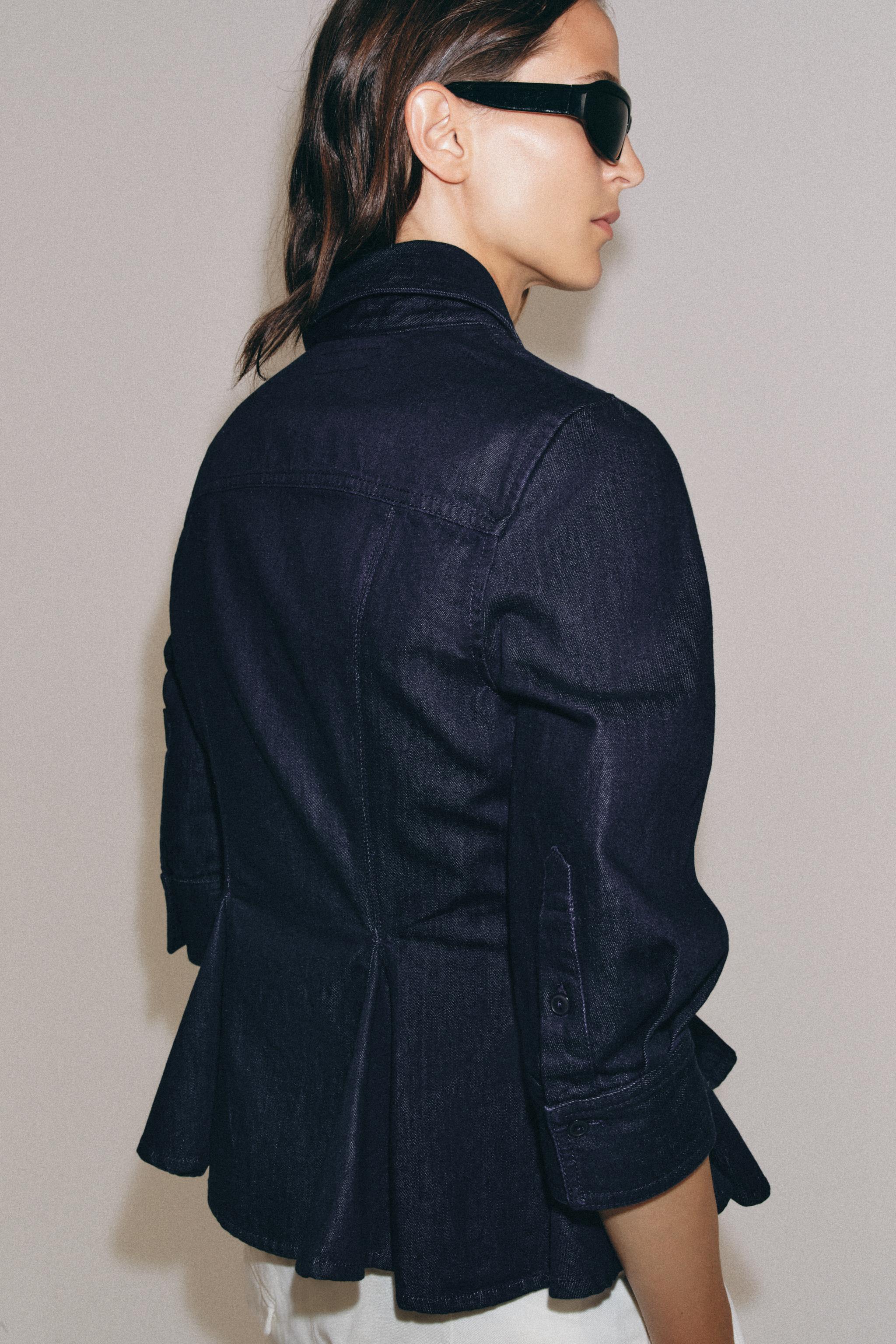 ZW COLLECTION PEPLUM DENIM GÖMLEK - Görsel 3