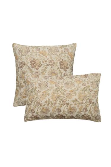 KISSENBEZUG MIT BLUMENMUSTER - Grün von Zara