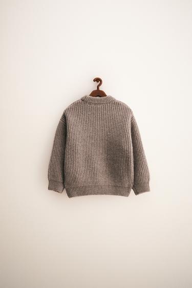 ZARA TIMELESS - CHUNKY KNIT SWEATER WITH WOOL - Beige marl by Zara - Image 1