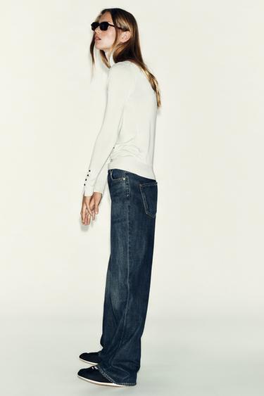 BASIC PLAIN KNIT JUMPER - Ecru by Zara
