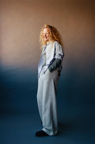 პერანგი კუბოკრული OVERSIZE - Zara-ს Light blue