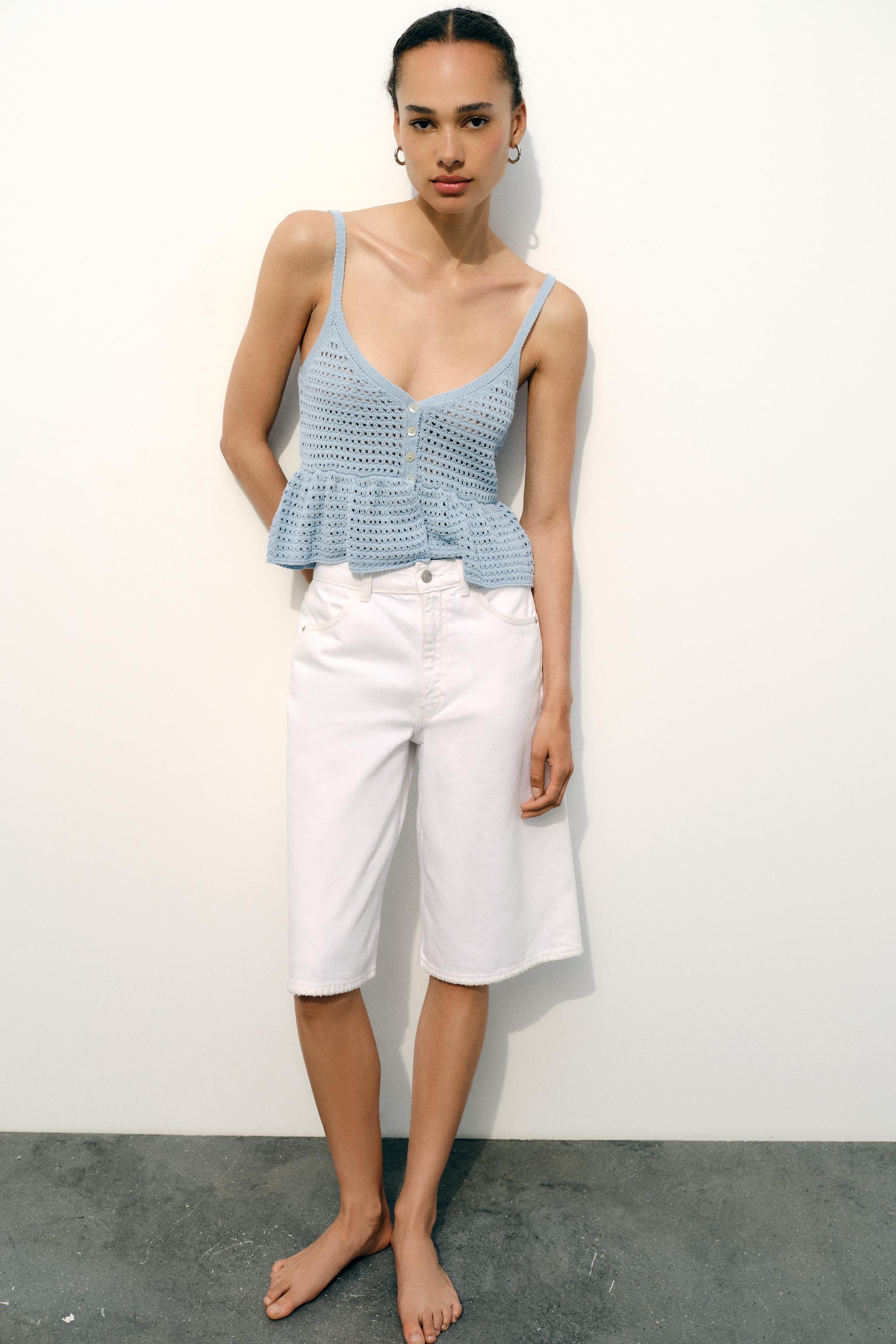 Zara top cropped tirantes sale